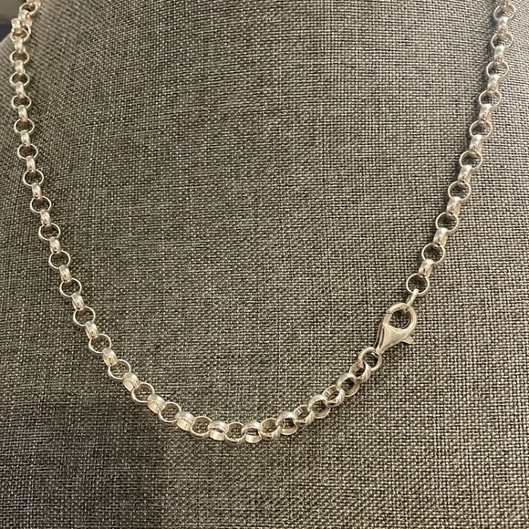 925 silver 22 3/4 inch very heavy necklace Nr. 1 selling on Etsy this year. - Picture 3 of 5